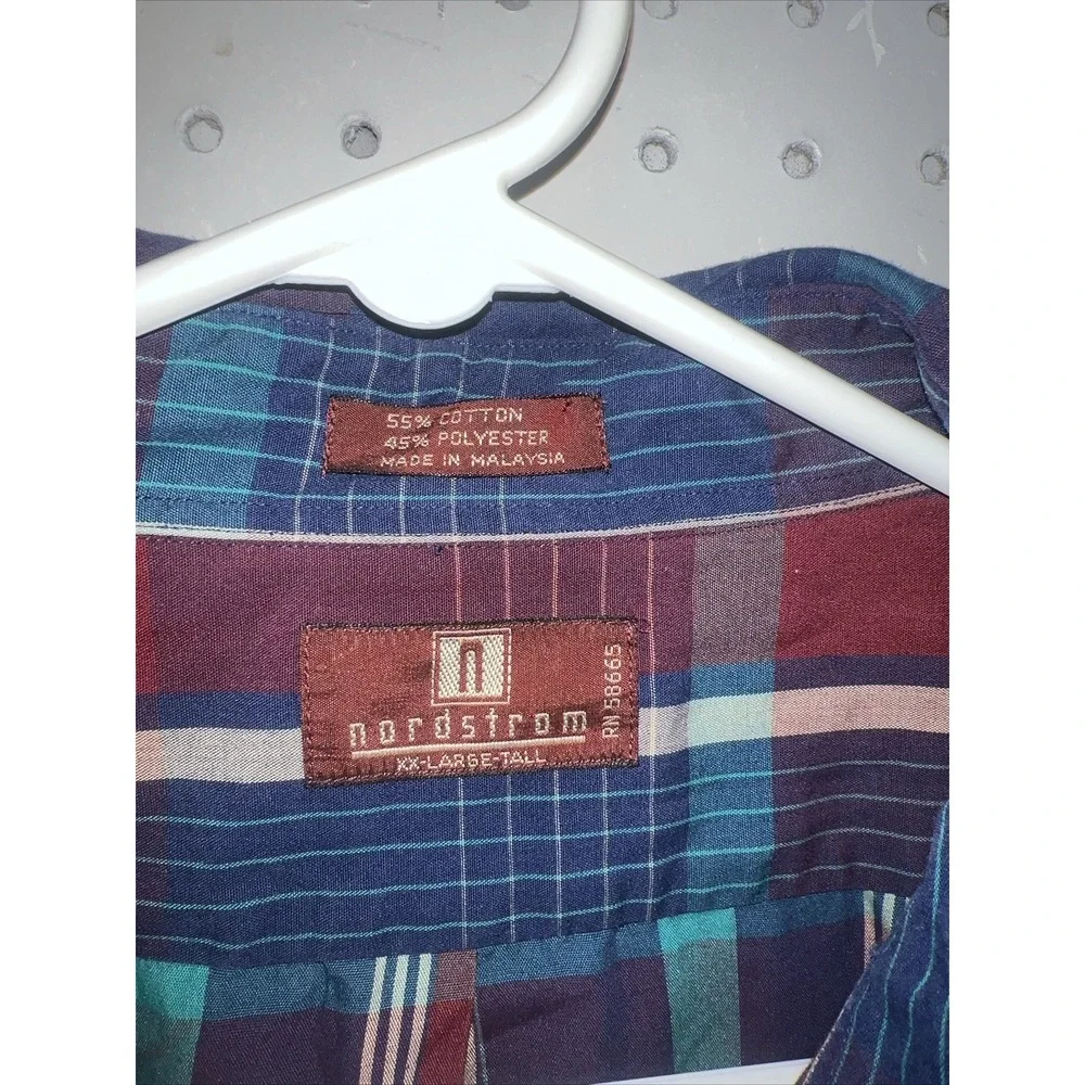 Nordstrom Men's size 2XL Tall Plaid Button‎ Front Shirt